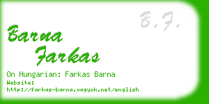 barna farkas business card